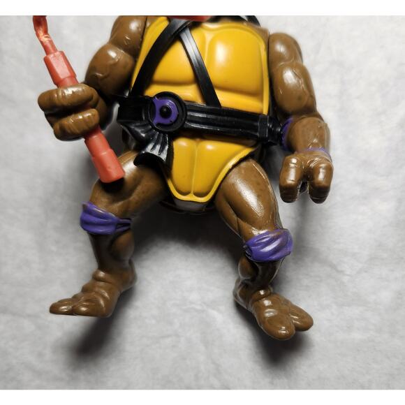 TMNT Vintage Donatello Soft Head 1988 With Nunchucks Playmates Toys VG Pre-owned - Picture 4 of 7
